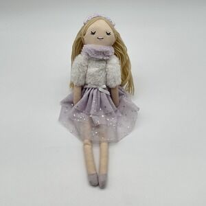 Cupcakes And Cashmere Sleeping Ballerina‎ Doll Plush 18" Purple White 2023 Toy